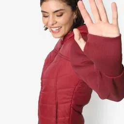 Campus Sutra Red Padded jacket image 3