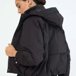 Femmella Black Oversized Fit Jacket image 2