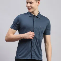 Monte Carlo Teal Regular Fit Shirt image 1
