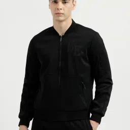 United Colors of Benetton Black Regular Fit Bomber Jacket image 1