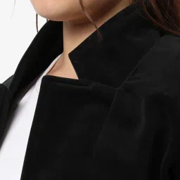 Campus Sutra Black Regular Fit Blazer image 4