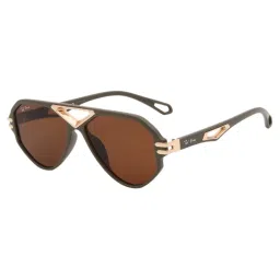 Ted Smith Brown Aviator UV Protection Unisex Sunglasses image 1