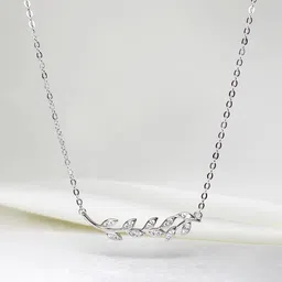 GIVA 925 Silver Leaf Necklace-picture-26