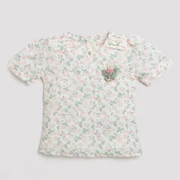 Tiny Girl White Printed Top image 1