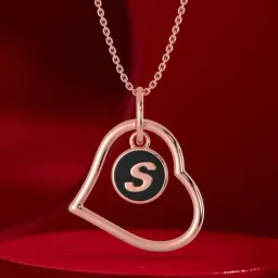 Malabar Gold and Diamonds 14k Gold Alphabet S Pendant for Women-picture-31