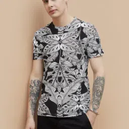 Forca By Lifestyle Black Regular Fit Printed T-Shirt-picture-31