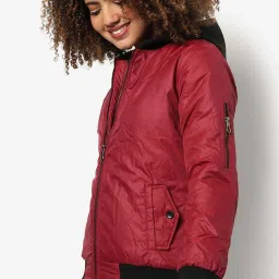 Campus Sutra Red Padded Jacket image 3