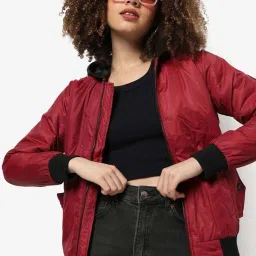 Campus Sutra Red Padded Jacket image 4