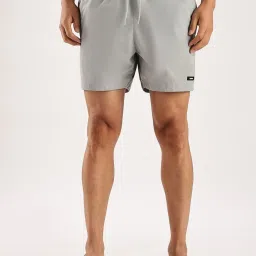 CALVIN KLEIN Grey Solid Grey Polyester Swimwear Shorts image 1