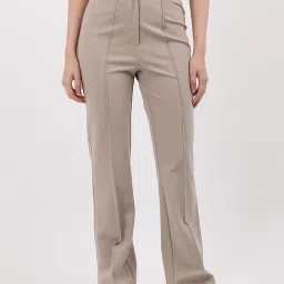 CALVIN KLEIN JEANS Brown Flared Fit Mid Rise Trouser image 1