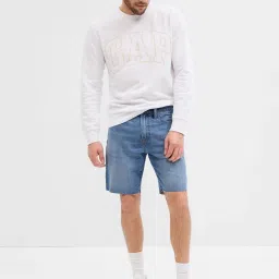 GAP Blue Regular Fit Solid Shorts image 1