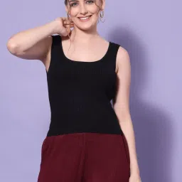 Mafadeny Black Regular Fit Crop Pullover image 1