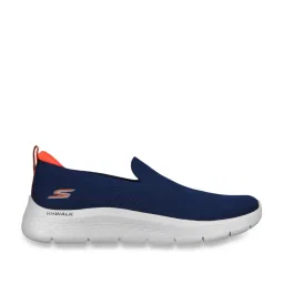 Skechers Men's GO WALK FLEX Navy Orange Walking Shoes image 1