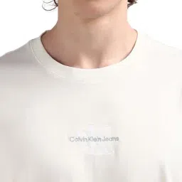 Calvin Klein White Cotton Regular Fit Printed T-Shirt image 5