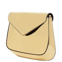 Aldo Golden Solid Medium Sling Handbag image 5