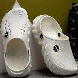 Asian Men's Off White Back Strap Clogs-picture-46