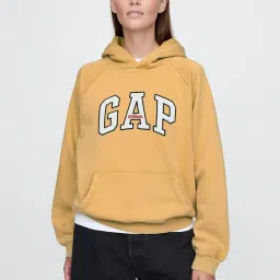GAP Yellow Blended Embroidered Long Sleeves Hoodie image 1