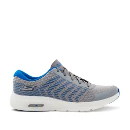 Skechers Men's GO RUN HYPER BURST - HAPTIC R Grey Blue Running Shoes image 1