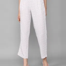 Allen Solly Lilac Printed Trousers image 1