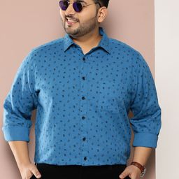 Sztori Men Plus Size Abstract Printed Regular Fit Casual Shirt-picture-0