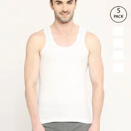 VIP White Snug Fit Vest - Pack of 5 image 1