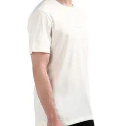 Calvin Klein White Cotton Regular Fit Printed T-Shirt image 4