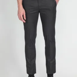 Arrow Grey Regular Fit Checks Trousers image 1