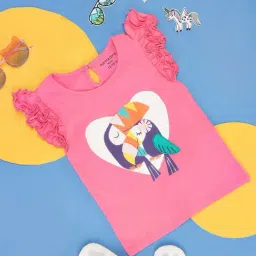 Pantaloons Baby Pink Cotton Embroidered T-Shirt-image-77