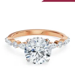 Emori 14k Yellow Gold & Diamond Halo Round Brilliant Ring image 1