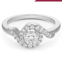 Emori 18k White Gold & Diamond Geneva Twisted Ring image 1