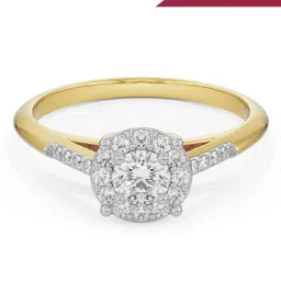 Emori 14k Yellow Gold & Diamond Shimmery Cluster Band Ring image 1