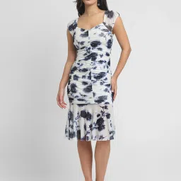 Forever 21 White Printed Bodycon Dress image 1