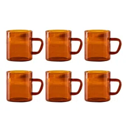 Borosil Brown Glass Tea Cup - Set of 6 (190 ml) image 1