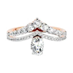 Sparkles Lab Grown Diamond 14k (585) Rose Gold Ring Women image 1