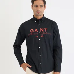 GANT Black Regular fit Printed Shirt image 1