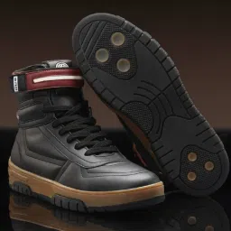Bacca Bucci Men's SWAGGER Cosmic Black Ankle High Sneakers image 1