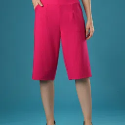 Globus Dark Pink Relaxed Fit Mid Rise Culottes image 1
