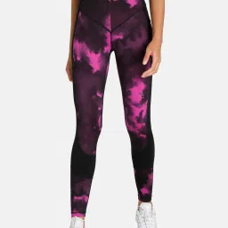 Puma Pink & Black Printed Tights image 1