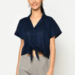 Fabindia Blue Cotton Top image 1