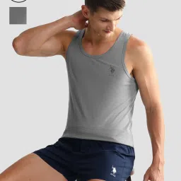 U.S. Polo Assn. Grey Regular Fit Vest - Pack of 2 image 1