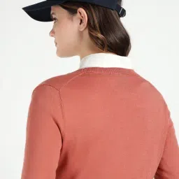 GANT Rust Orange Regular Fit Sweater image 5