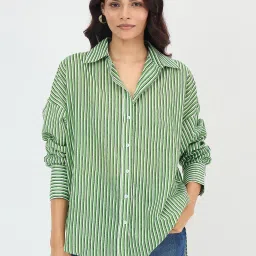 FEMMELLA Green Cotton Printed Shirt image 1