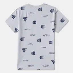 R&B Boys Grey Cotton Graphic Print T-Shirt image 2