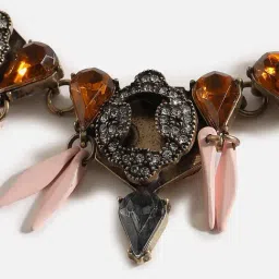 SOHI Multicolor Designer Stone Necklace image 5