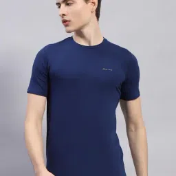 Monte Carlo Blue Cotton Regular Fit T-Shirt-image-45