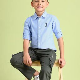 U.S. Polo Assn. Boys Blue Cotton Shirt-picture-38