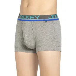 Jockey FP03 Mid Grey Trunks with Ultrasoft Waistband - Pack of 2 (Waistband Color May Vary) image 3