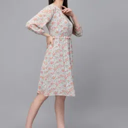 Gipsy Grey Georgette V-Neck Dress image 3