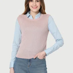 Vero Moda Pink Regular Fit Sweater image 1