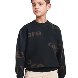 RARE ONES Boys Typography Printed Round Neck Pullover Sweaters image 3